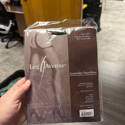 leg avenue suspender pantyhose - one size